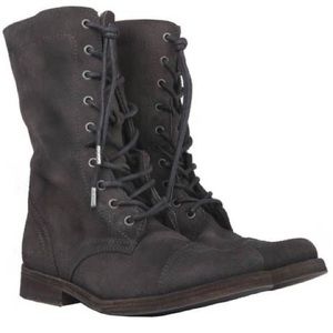 NWT All Saints military suede boots